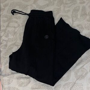 Black wide leg sweatpants